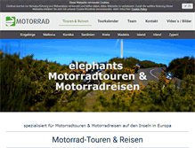 Tablet Screenshot of motorradtouren-motorradreisen.de